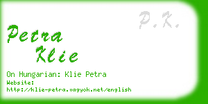 petra klie business card